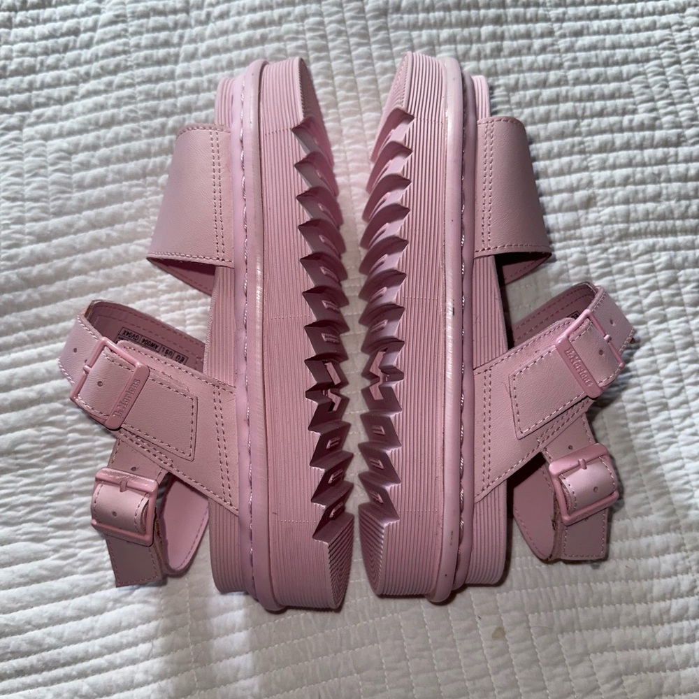 Dr. Martens baby Chalk Pink ‘Voss Mono’ chunky leather lightweight sandals - Picture 12 of 14